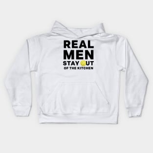 Funny Real Men Stay Out of the Kitchen Pickleball Saying Quote Father's Day Gifts Kids Hoodie